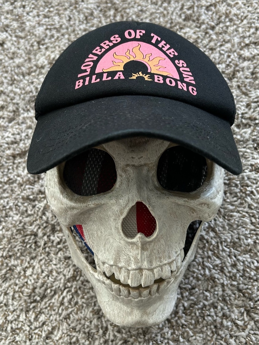 Billabong "Lovers of the Sun" Black Mesh Trucker Hat - Surf Style